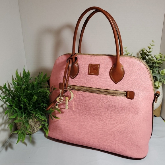 Dooney & Bourke Pebble Grain Large Domed Satchel /BPEBC1955 QLkR pale pink - Picture 6 of 11